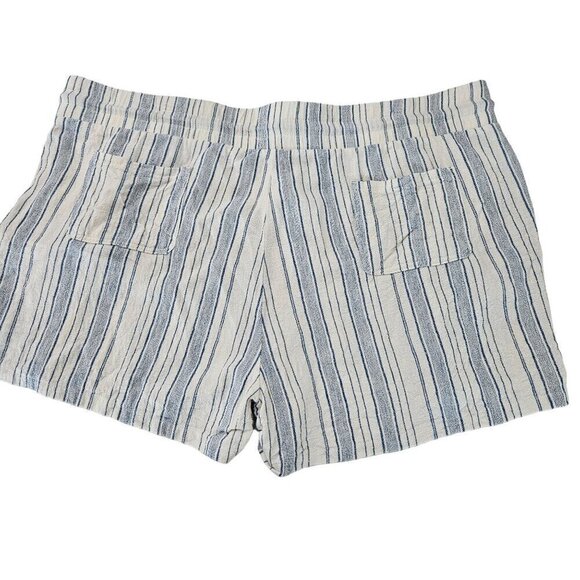 Disney Stitch Women's 1X Striped Shorts Relaxed Fit Drawstring Waist Blue White - Picture 3 of 10